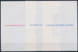 1997 Temafila + 1998 Bélyegvilág előfizetői 3 db ajándék emlékív (18.500)
