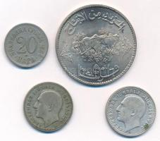 Szerbia 1884. 20p Cu-Ni + Jugoszlávia 1931. 10D Ag &quot;I. Sándor&quot; (2x) + Szudán 1972. 50q Cu-Ni &quot;A május 25-ei forradalom 3. évfordulója&quot; T:2-3 patina Serbia 1884. 20 Para Cu-Ni + Yugoslavia 1931. 10 Dinara Ag &quot;Alexander I&quot; (2x) + Sudan 1972. 50 Qirsh Cu-Ni &quot;The 3rd Anniversary of the Revolution of May 25&quot; C:XF-F patina