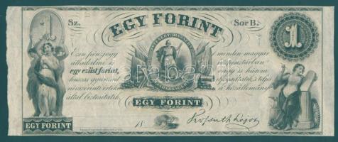 Emigrációs "Kossuth-bankó" 18.. 1Ft "Sor B." T:I