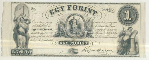 Emigrációs "Kossuth-bankó" 18.. 1Ft "Sor B." T:I