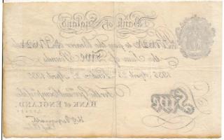 Nagy-Britannia 1937. 5Ł a második világháborús "Bernhard művelet" hamis bankjegye, elszíne...