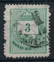 1874 3kr durva gyöngyjavítással (ex Lovász)