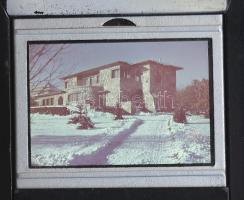 cca 1940-1950 Galyatető, Galya Nagyszálló, 4 db színes diapozitív