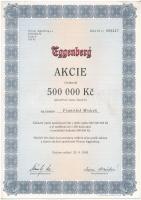 1995 Eggenberg cseh sörgyár részvénye 500 000 K. T: 2-