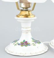 Antik Herendi asztalilámpa, kopott, jelzett: K. Anton. működik, m: 34 cm