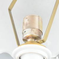 Antik Herendi asztalilámpa, kopott, jelzett: K. Anton. működik, m: 34 cm