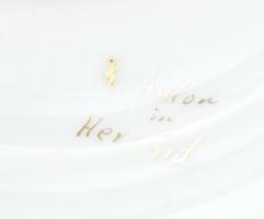 Antik Herendi asztalilámpa, kopott, jelzett: K. Anton. működik, m: 34 cm