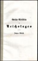 1844 Gesetz-Artikeln des Reichstages vom Jahre 1844. hn., nyn., 36 p.