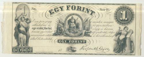 Emigrációs "Kossuth-bankó" 18.. 1Ft "Sor B." T:I