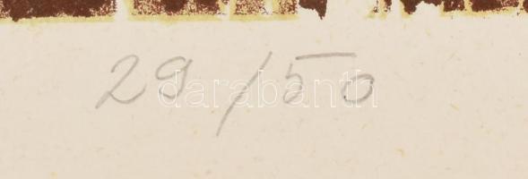 Bálványos Huba (1938-2011): Júdáspénz, 1981. Litográfia, papír. Jelzett. Számozott: 29/50. Lapszéli ...