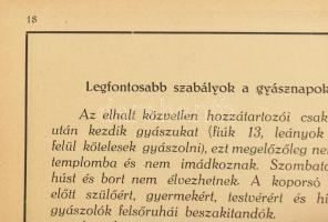 1935 elhunyt izraelita hölgy halálának évfordulóit tartalmazó megemlékező könyvecske, benne fotókkal...