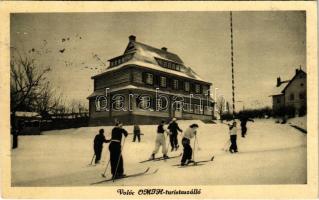1942 Volóc, Volovec, Volovets; OMIH (Országos Magyar Idegenforgalmi Hivatal) turistaszálló, síelők, téli sport / tourist hotel, ski, winter sport