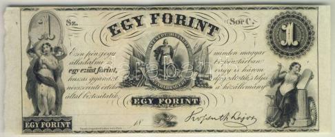 Emigrációs "Kossuth-bankó" 18.. 1Ft "Sor C." T:I