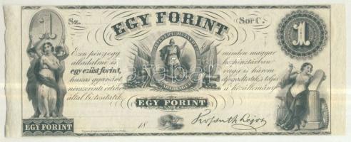 Emigrációs "Kossuth-bankó" 18.. 1Ft "Sor C." T:I