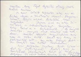 1982 Fodor András (1929-1997) Kossuth-díjas költő, esszéíró, újságíró levele Szirmay Endrének (1920-...