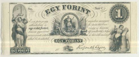 Emigrációs "Kossuth-bankó" 18.. 1Ft "Sor C." T:I