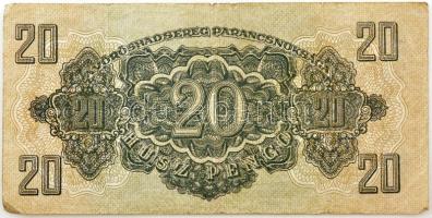 1944. 20P "A Vörös Hadsereg Parancsnoksága", hibás nyomat, eltérő sorszámok: "AK 5807...