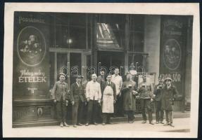 cca 1910 Budapest, Párizsi utca, Hopper Károly vendéglője, Vendéglő a Postához, 9×12,5 cm