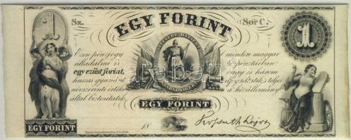 Emigrációs "Kossuth-bankó" 18.. 1Ft "Sor C." T:I