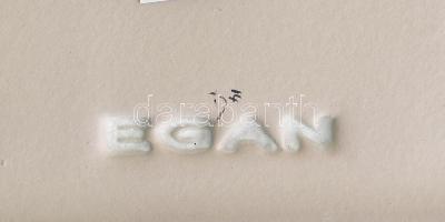 Egan olasz kerámia váza, kopott, jelzett, m: 31,5 cm