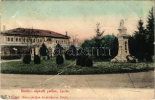 1905 Gyula, Göndöcs népkerti pavilon, Erzsébet királyné (Sisi) szobor, emlékmű. Dobay János kiadása (fa)