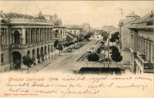 1904 Szolnok, látkép, utca. Ragács Gyula felvétele