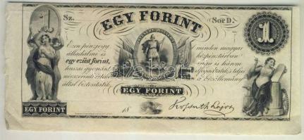 Emigrációs "Kossuth-bankó" 18.. 1Ft "Sor D." T:I