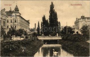 1907 Szombathely, Deák liget, híd, kávéház. L.K.J. 73. sz.