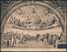 cca 1910 Róma, Raffaello műalkotásai, 4 db nyomat, 19,5×25 cm