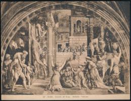 cca 1910 Róma, Raffaello műalkotásai, 4 db nyomat, 19,5×25 cm