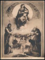 cca 1910 Róma, Raffaello műalkotásai, 4 db nyomat, 19,5×25 cm