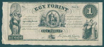 Emigrációs "Kossuth-bankó" 18.. 1Ft "Sor D." T:I