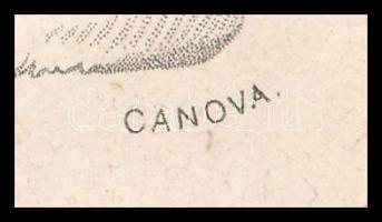 Antonio Canova (1757-1822) szobra után: Hebe. Acélmetszet, papír. Jelzett a metszeten. Albert Henry ...