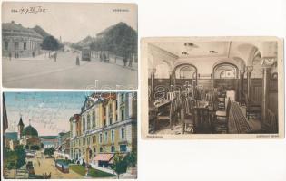 15 db főleg RÉGI magyar város képeslap vegyes minőségben / 15 mostly pre-1945 Hungarian town-view postcards in mixed quality