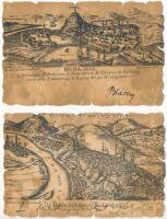 1900 Budapest Anno - 9 db régi hosszú címzéses képeslap vegyes minőségben