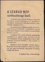 1956 A Szabad Nép forradalmi röplapja