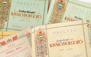 cca 1960-1980 14 db szocreál oklevél jó állapotban