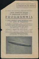 1931 Az I. Magyar Automobilé-Motoros-Hét keretén belül történő Graf Zeppelin látogatás és magyarországi körrepülés programmja. füzet, sérült 16p képekkel