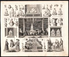 9 db XIX, sz. történelmi témájú metszet. Klf. technikák, papír. Mind jelzett a metszeten. Részben ki...