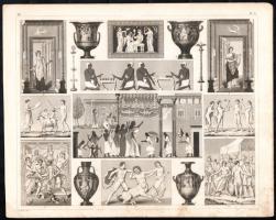 9 db XIX, sz. történelmi témájú metszet. Klf. technikák, papír. Mind jelzett a metszeten. Részben ki...