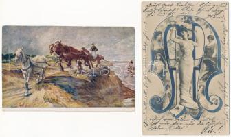 20 db RÉGI motívum képeslap vegyes minőségben / 20 pre-1945 motive postcards in mixed quality