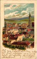 1899 (Vorläufer) Kolozsvár, Cluj; látkép / general view. Kunstanstalt Kosmos 75. litho s: Geiger R. (ázott sarok / wet corner)