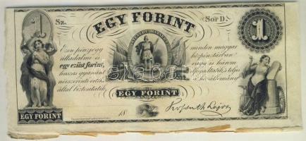 Emigrációs "Kossuth-bankó" 18.. 1Ft "Sor D." T:I