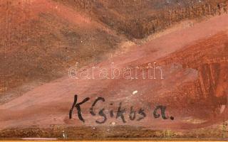 K Csikós A jelzésset: Csendélet. Olaj, vászon. Dekoratív fakeretben. 50×40 cm