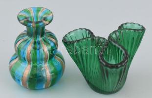 4db ritka Morano váza, hibátlan, m: 5-9,5 cm