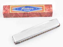Hohner Famos szájharmonika, eredeti dobozában szép állapotban 15 cm