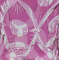 Pink bieder pohár, kopott, m: 14 cm