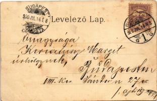 1900 Budapest I. Várbazár. Ganz Antal 308. litho (EK)