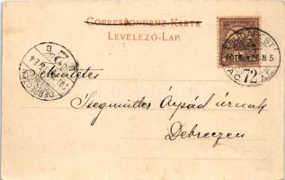 1901 Budapest I. Látkép Pestre, Lánchíd (EB)