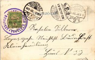 1903 Budapest II. Szent Lukács és Császár fürdő, gőzhajó (fl)